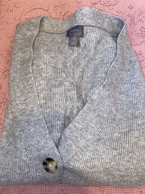 Last One Womens Cardigan Cable Sweater Small Auden Heather Gray New NWT S